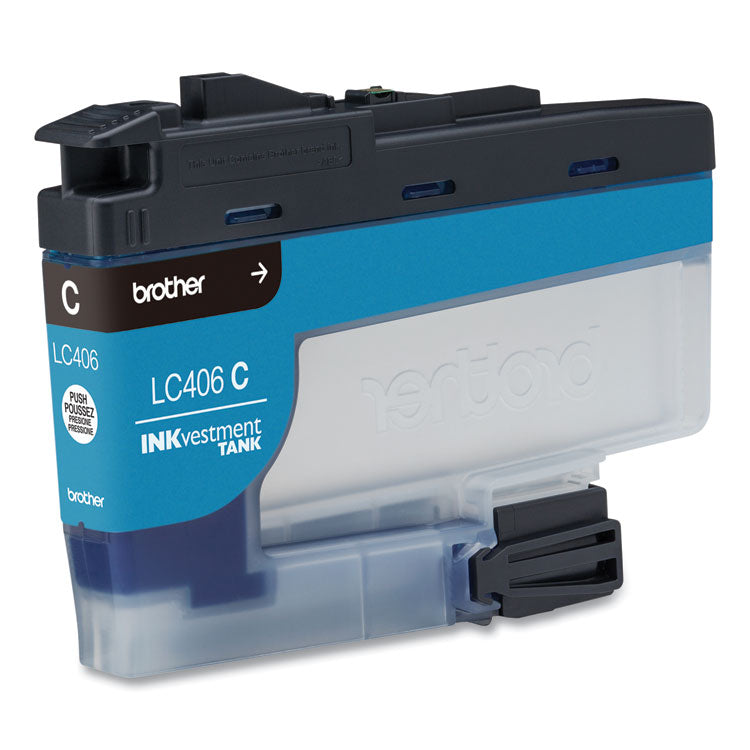 Brother LC406CS INKvestment Ink, 1,500 Page-Yield, Cyan (BRTLC406CS) Each