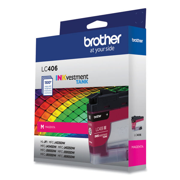 Brother LC406MS INKvestment Ink, 1,500 Page-Yield, Magenta (BRTLC406MS)