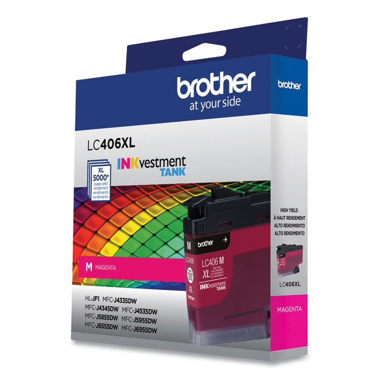 Brother LC406XLMS INKvestment High-Yield Ink, 5,000 Page-Yield, Magenta (BRTLC406XLMS)