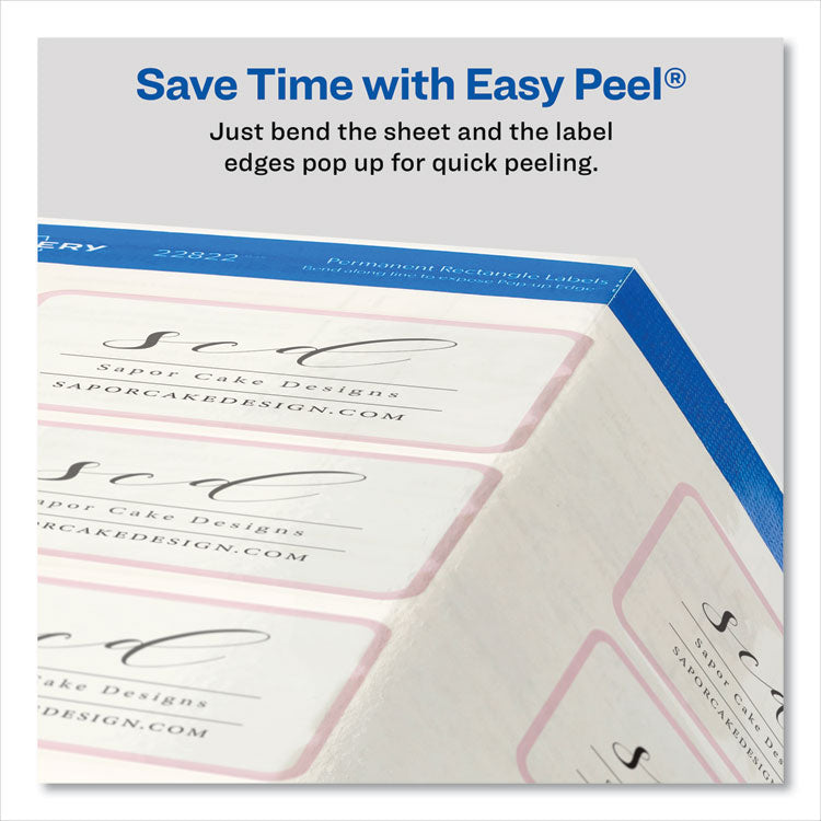 Avery® Print-to-the-Edge Labels with Sure Feed and Easy Peel, 2 x 3, Glossy Clear, 80/Pack (AVE22822)