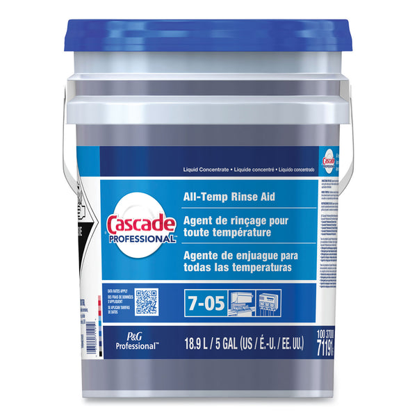 Cascade Professional™ All-Temp Rinse Aid, Unscented, 5 gal (PPL71191) Each