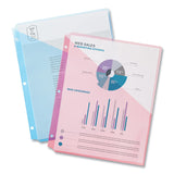 Avery® Binder Pockets, 3-Hole Punched, 9.25 x 11, Assorted Colors, 5/Pack (AVE75254) 1 Case of 5