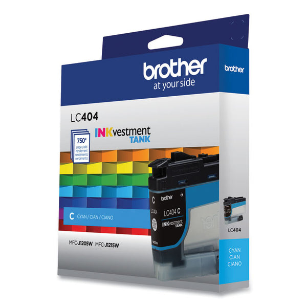 Brother LC404CS INKvestment Ink, 750 Page-Yield, Cyan (BRTLC404CS)