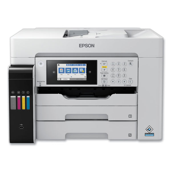 Epson® WorkForce ST-C8090 Supertank Color MFC Printer, Copy/Fax/Print/Scan (EPSC11CH71203)