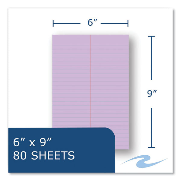 Roaring Spring® Enviroshades Steno Notepad, Gregg Rule, White Cover, 80 Orchid 6 x 9 Sheets, 4/Pack (ROA12264)