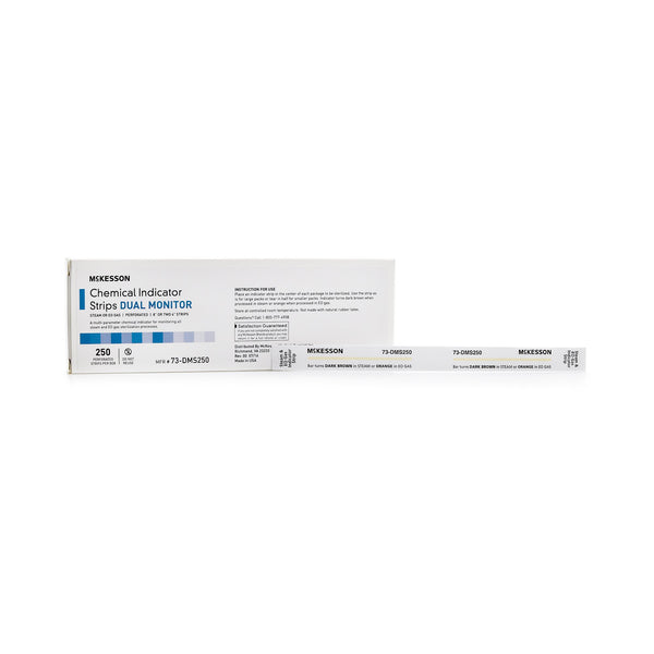 McKesson Sterilization Chemical Indicator Strip Steam / EO Gas 8 Inch Length (524530_BX) 1/BX