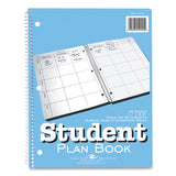 Roaring Spring® Student Plan Book, 40-Weeks: Six-Subject Day, Blue/White Cover, (100) 11 x 8.5 Sheets (ROA12145)