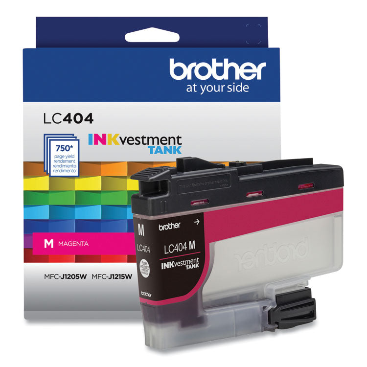 Brother LC404MS INKvestment Ink, 750 Page-Yield, Magenta (BRTLC404MS)