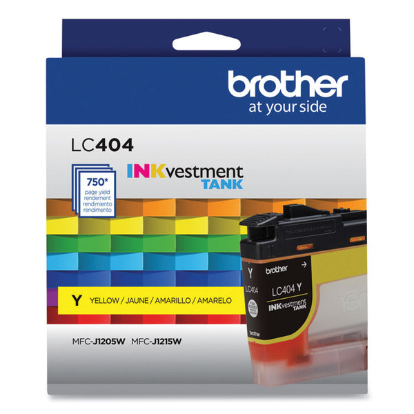 Brother LC404YS INKvestment Ink, 750 Page-Yield, Yellow (BRTLC404YS)