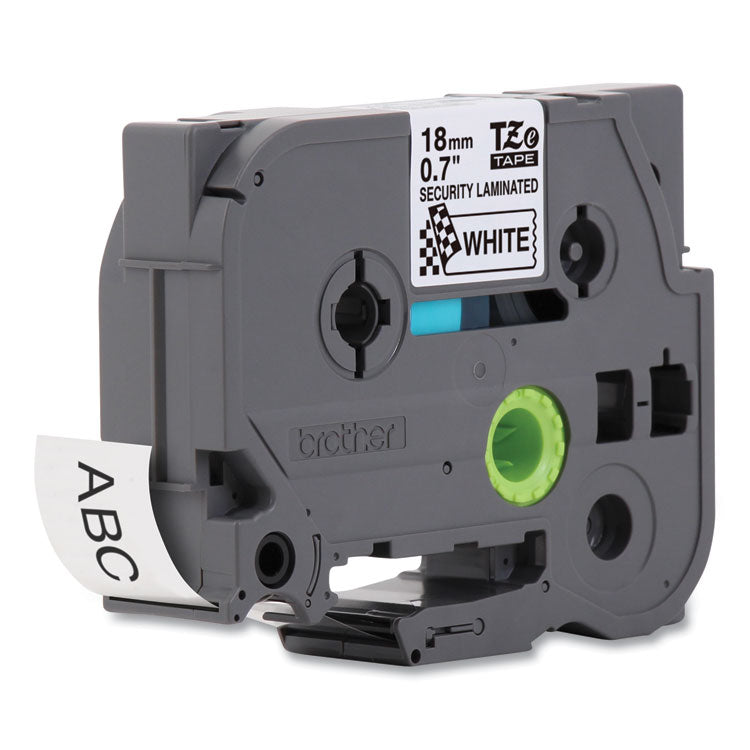 Brother P-Touch® TZ Security Tape Cartridge for P-Touch Labelers, 0.7" x 26.2 ft, Black on White (BRTTZESE4) Each