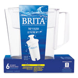 Small 6-Cup Water Filter Pitcher with 1 Standard Filter, Bright White/Clear, 2/Carton (CLO36089) Case of 2