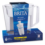 Small 6-Cup Water Filter Pitcher with 1 Standard Filter, Bright White/Clear, 2/Carton (CLO36089) Case of 2