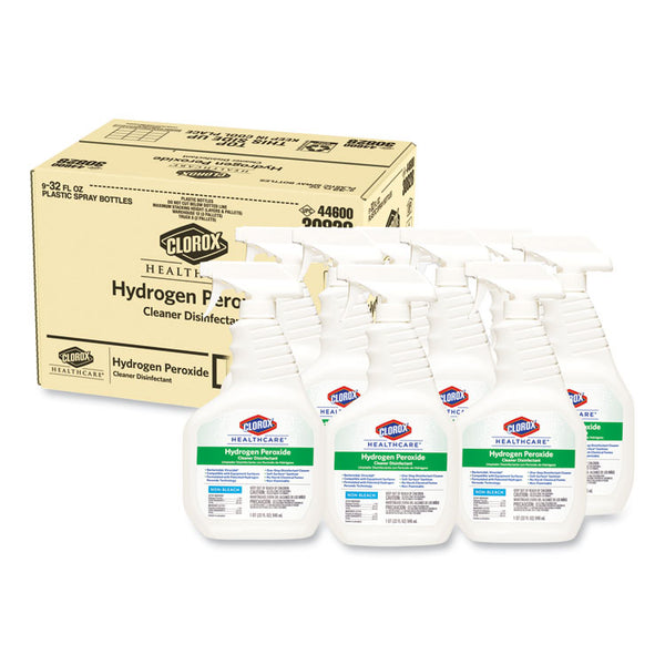 Clorox Healthcare® Hydrogen-Peroxide Cleaner/Disinfectant, 32 oz Spray Bottle, 9/Carton (CLO30828)