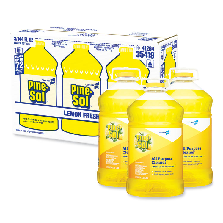 Pine-Sol® All Purpose Cleaner, Lemon Fresh, 144 oz Bottle (CLO35419EA)