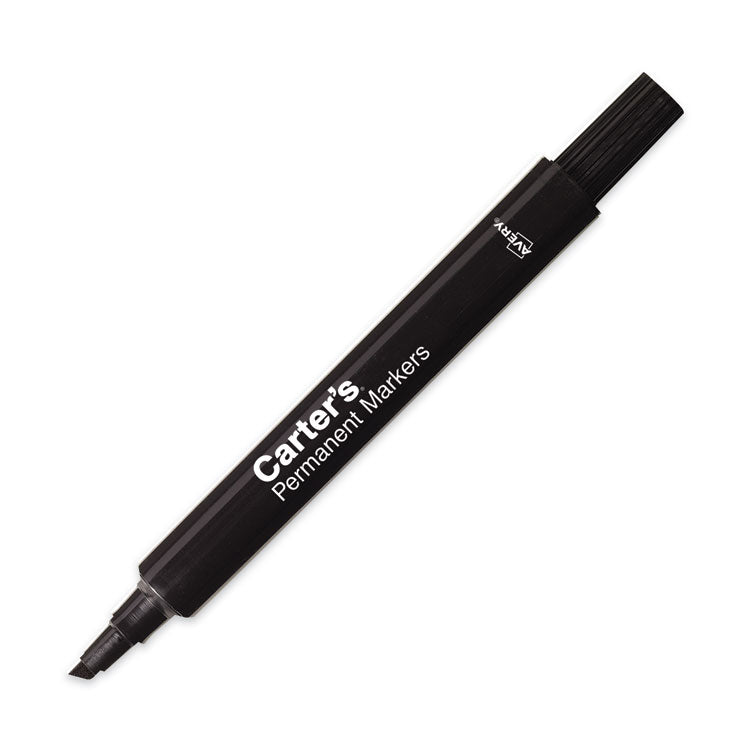 Carter's™ Large Desk Style Permanent Marker, Broad Chisel Tip, Black, Dozen (AVE27178)