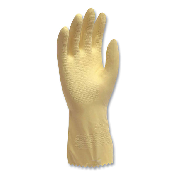 AMBITEX® Pro L6500 Series Flock-Lined Latex Gloves, 12" Long, 15 mil, Medium, Yellow, 12 Pairs (TXILMD6500) 1 Dozen