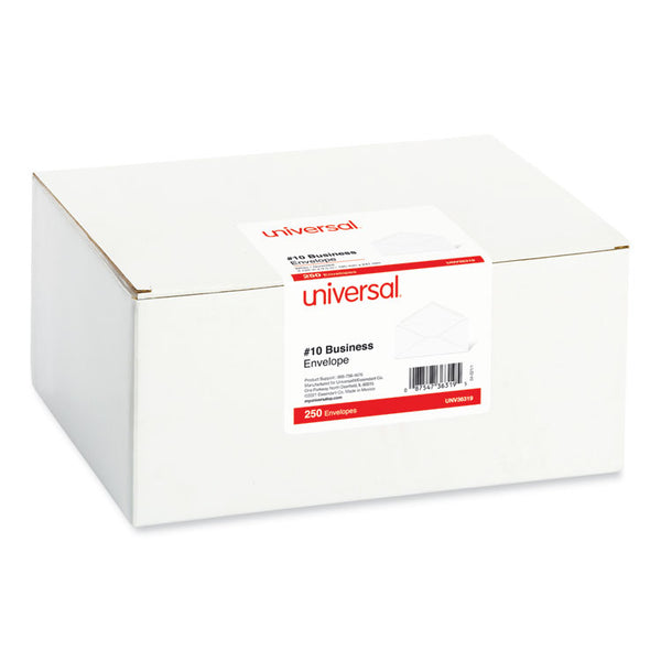 Universal® Open-Side Business Envelope, #10, Monarch Flap, Gummed Closure, 4.13 x 9.5, White, 250/Carton (UNV36319)