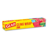 Glad® ClingWrap Plastic Wrap, 200 Square Foot Roll, Clear (CLO00020)