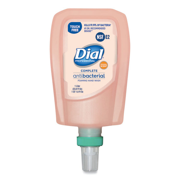 Dial® Professional Antibacterial Foaming Hand Wash Refill for FIT Touch Free Dispenser, Original, 1 L, 3/Carton (DIA16674)