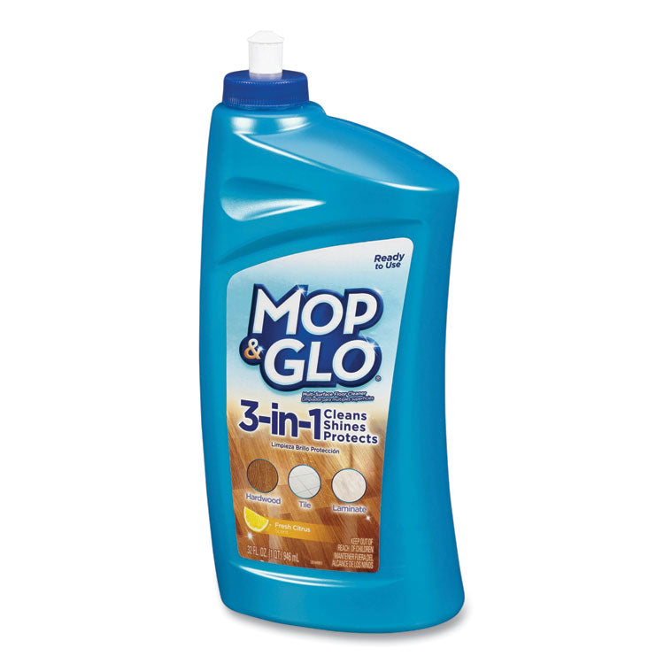MOP & GLO® Triple Action Floor Cleaner, Fresh Citrus Scent, 32 oz Bottle (RAC89333)