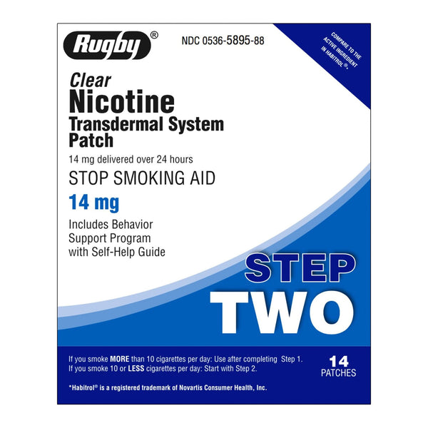 Rugby® Stop Smoking Aid 14 mg Strength Transdermal Patch (1029131_BX) 14/BX