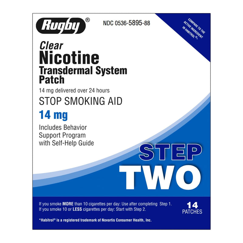 Rugby® Stop Smoking Aid 14 mg Strength Transdermal Patch (1029131_BX) 14/BX