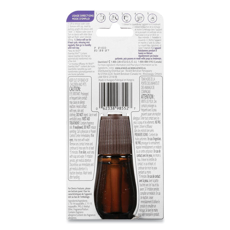 Air Wick® Essential Mist Refill, Lavender and Almond Blossom, 0.67 oz Bottle (RAC98552EA) Each