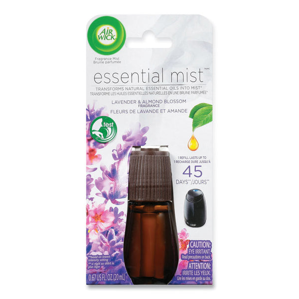 Air Wick® Essential Mist Refill, Lavender and Almond Blossom, 0.67 oz Bottle, 6/Carton (RAC98552) Case of 6