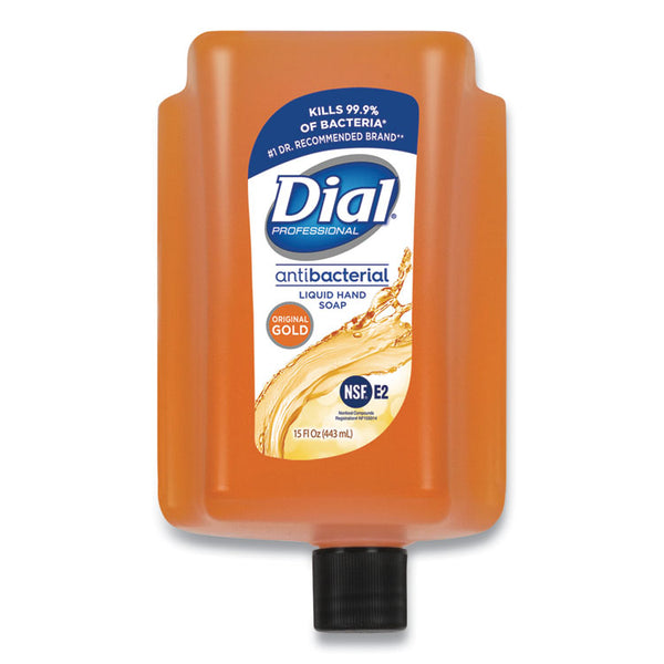 Dial® Professional Antibacterial Gold Liquid Hand Soap Refill for Versa Dispenser, Floral, 15 oz, 6/Carton (DIA98561)