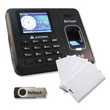 Acroprint® BioTouch Time Clock and Badges Bundle, 10,000 Employees, Black (ACPBTR150) Each