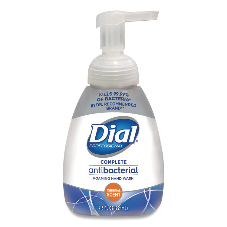 Dial® Professional Antibacterial Foaming Hand Wash, Original, 7.5 oz Pump (DIA02936EA)