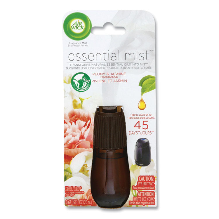 Air Wick® Essential Mist Refill, Peony and Jasmine, 0.67 oz Bottle, 6/Carton (RAC98555) Case of 6