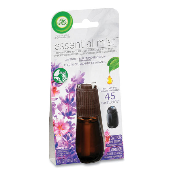 Air Wick® Essential Mist Refill, Lavender and Almond Blossom, 0.67 oz Bottle, 6/Carton (RAC98552) Case of 6