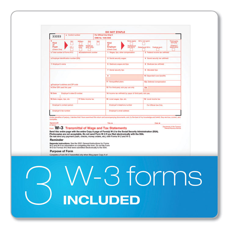 TOPS™ W-2 Tax Form for Dot Matrix Printers, Fiscal Year: 2022, Six-Part Carbonless, 5.5 x 8.5, 2 Forms/Sheet, 24 Forms Total (TOP2206C) Pack of 24