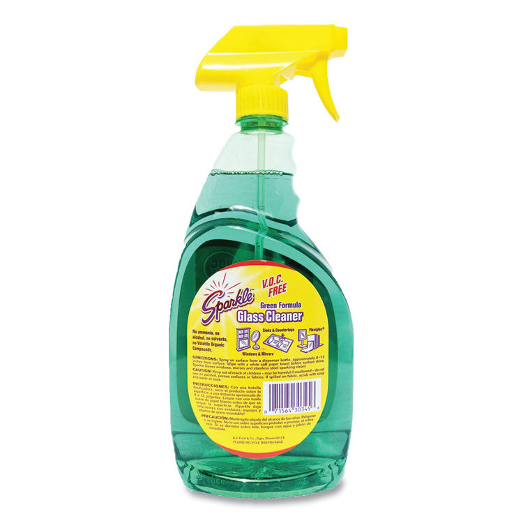 Sparkle Green Formula Glass Cleaner, 33.8 oz Bottle, 12/Carton (FUN30345CT) Case of 12