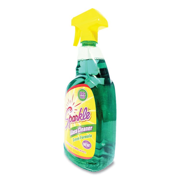 Sparkle Green Formula Glass Cleaner, 33.8 oz Bottle, 12/Carton (FUN30345CT) Case of 12