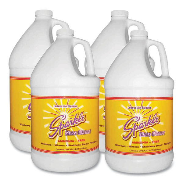 Sparkle Glass Cleaner, 1 gal Bottle Refill, 4/Carton (FUN20500CT)