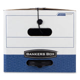 Bankers Box® LIBERTY Plus Heavy-Duty Strength Storage Boxes, Legal Files, 15.25" x 24.13" x 10.75", White/Blue, 12/Carton (FEL12112) Carton of 12