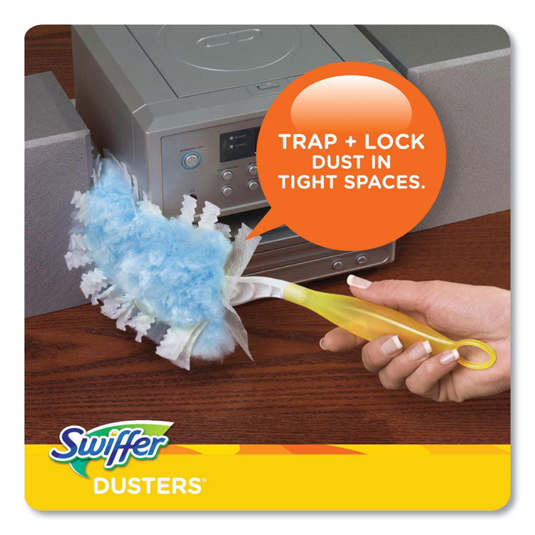 Swiffer® Dusters Refill, Dust Lock Fiber, Unscented, Light Blue, 10/Box (PGC21459BX)