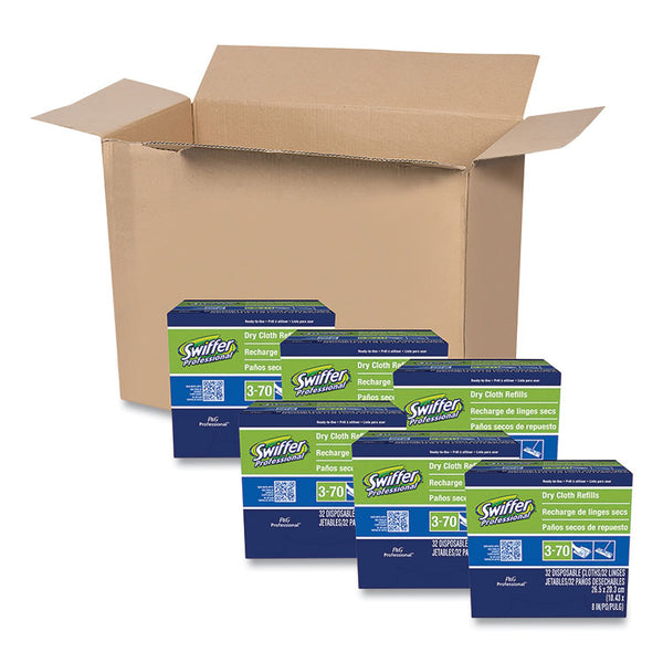 Swiffer® Dry Refill Cloths, White, 10.63 x 8, 32/Box, 6 Boxes/Carton (PGC33407CT)