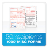 TOPS™ Five-Part 1099-MISC Tax Forms, Five-Part Carbonless, 8.5 x 5.5, 2 Forms/Sheet, 50 Forms Total (TOP22993MISC) Pack of 50