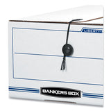 Bankers Box® LIBERTY Plus Heavy-Duty Strength Storage Boxes, Legal Files, 15.25" x 24.13" x 10.75", White/Blue, 12/Carton (FEL12112) Carton of 12
