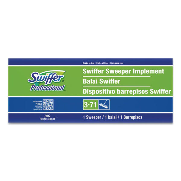 Swiffer® Sweeper Mop, 10 x 4.8 White Cloth Head, 46" Green/Silver Aluminum/Plastic Handle (PGC09060EA)