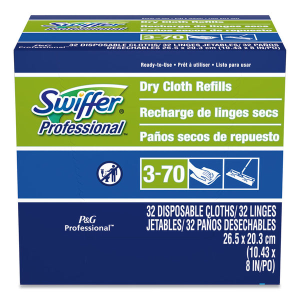 Swiffer® Dry Refill Cloths, White, 10.63 x 8, 32/Box, 6 Boxes/Carton (PGC33407CT)