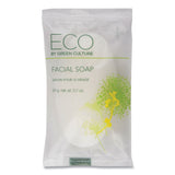 Eco By Green Culture Facial Soap Bar, Clean Scent, 0.71 oz Pack, 500/Carton (OGFSPEGCFL) Case of 500