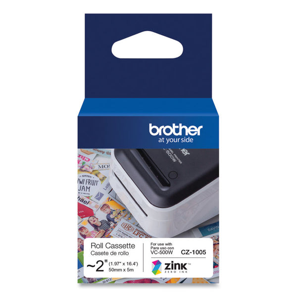 Brother CZ Roll Cassette, 1.97" x 16.4 ft, White (BRTCZ1005)