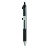 Universal™ Comfort Grip Gel Pen, Retractable, Medium 0.7 mm, Black Ink, Clear/Black Barrel, 36/Pack (UNV39910)