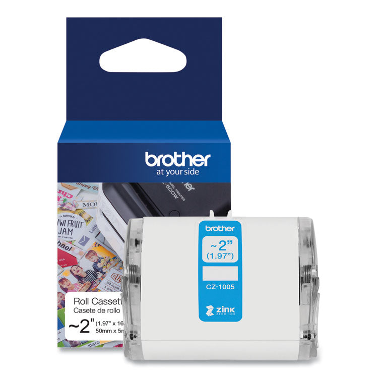 Brother CZ Roll Cassette, 1.97" x 16.4 ft, White (BRTCZ1005)