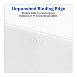Avery® Preprinted Legal Exhibit Side Tab Index Dividers, Avery Style, 10-Tab, 18, 11 x 8.5, White, 25/Pack, (1018) (AVE01018)