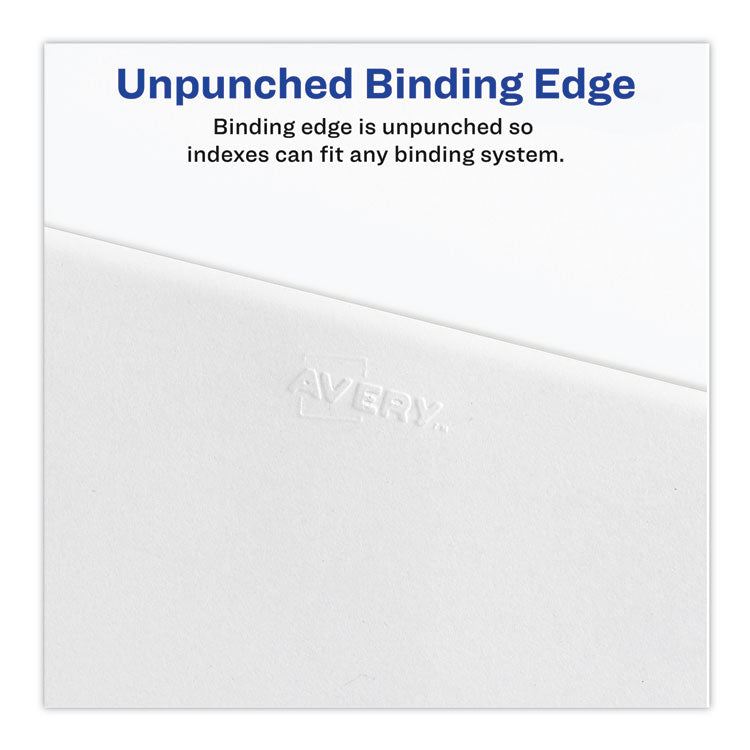 Avery® Preprinted Legal Exhibit Side Tab Index Dividers, Avery Style, 10-Tab, 14, 11 x 8.5, White, 25/Pack (AVE11924) Pack of 25
